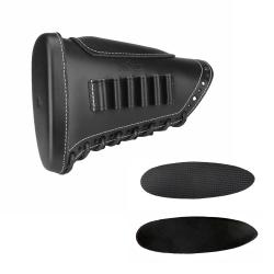 Tourbon Repose-Joue Cuir Fusil Porte Cartouches 6 Munitions Crosse Chasse R&eacute;glable Confort Protectio