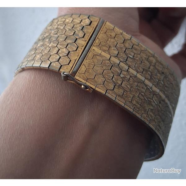 Bracelet vintage argent et plaqu� or