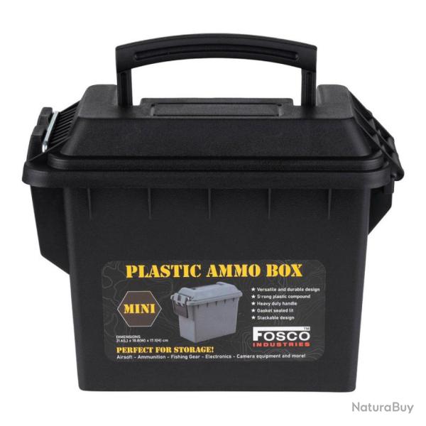 BO�TE � MUNITIONS EN PLASTIQUE MINI NOIRE - FOSCO INDUSTRIES NEUF U NOIR