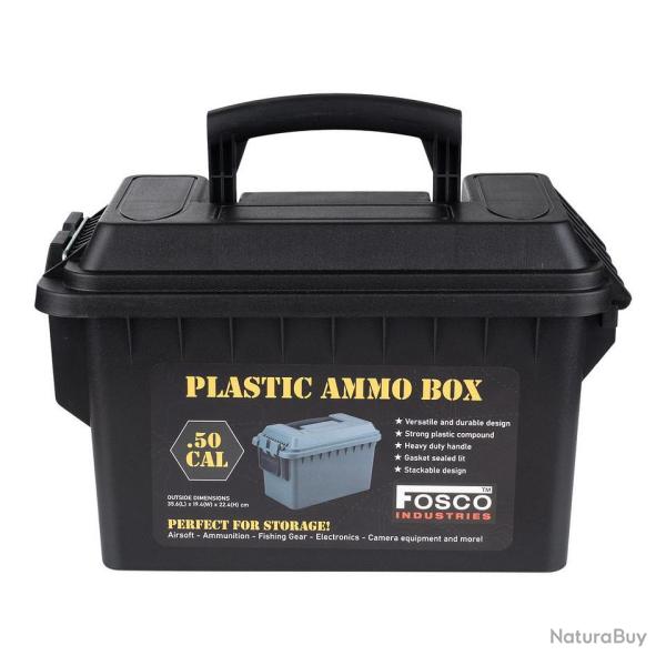BO�TE � MUNITIONS EN PLASTIQUE CAL .50 NOIR - FOSCO INDUSTRIES NEUF U NOIR
