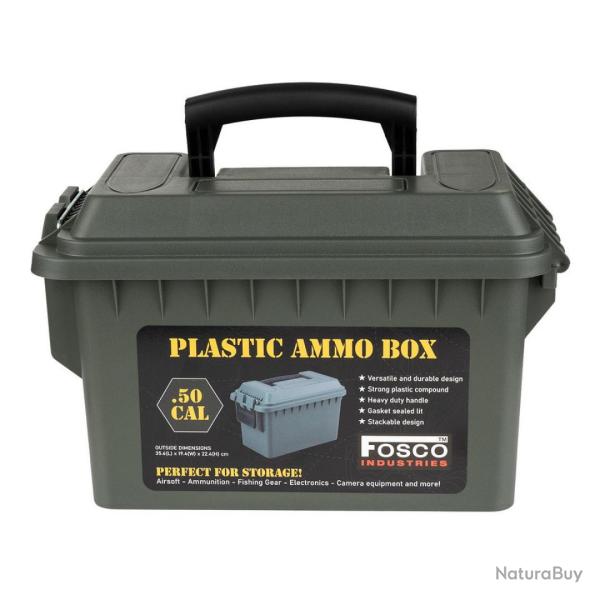 BO�TE � MUNITIONS EN PLASTIQUE CAL .50 VERT - FOSCO INDUSTRIES NEUF U VERT