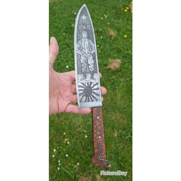 Couteau japonais ww2 artisanal
