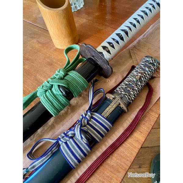 Edo Bushido set / Samurai daisho : Shinto Katana + tanto