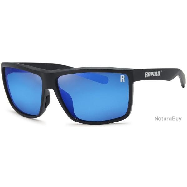 Lunettes Polarisantes Rapala Sportsman Series Verres miroir bleu I Monture noir mat