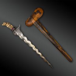 Couteau appel&eacute; Kriss - &Icirc;le de Java, Indon&eacute;sie - XIX&egrave;me si&egrave;cle