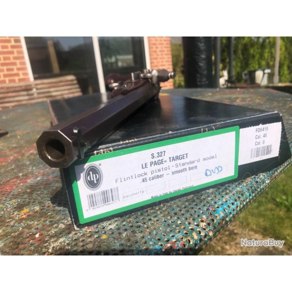PISTOLET LEPAGE TARGET A SILEX PEDERSOLI CALIBRE 45 LISSE PN REF S327-45