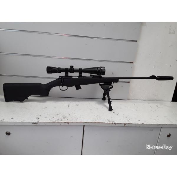 Pack carabine Hatsan escort cal.22lr synthetique can.56cm + lunette 4-16x42 + bipied + Silencieux