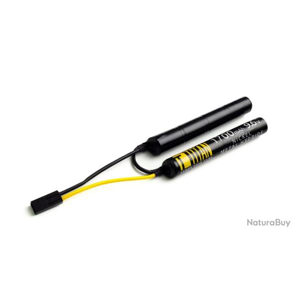 Batterie NiMH Titan Power 9.6v Nunchuck Type ( Connecteur : Mini-Tamiya / 1700mAh )