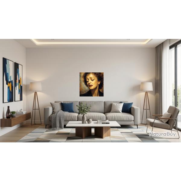Peinture sur Toile Acrylique Edith Piaf "La M�me" / (60x60 cm)
