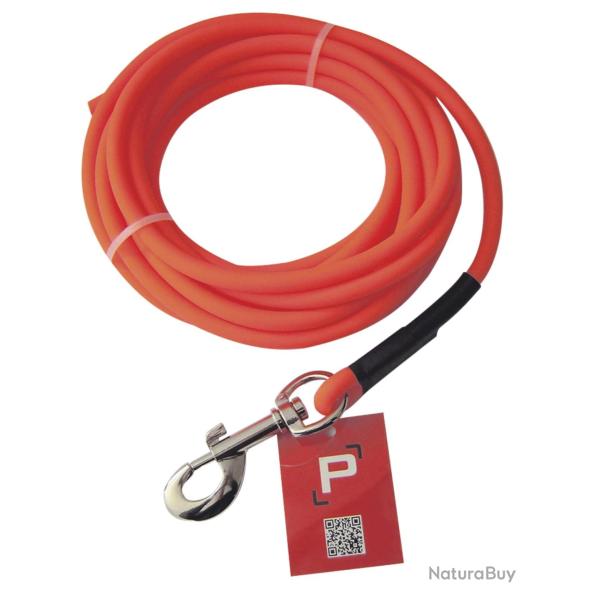 Longe tubulaire Pisteurs PVC orange 15m diam�tre 8mm