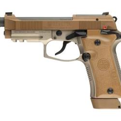 Pistolet Beretta 80X Cheetah tactical FDE cal.9mm Court SA/DA 15 cps 115mm filet&eacute; 1/2x28UNF