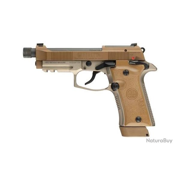 Pistolet Beretta 80X Cheetah tactical FDE cal.9mm Court SA/DA 15 cps 115mm filet� 1/2x28UNF
