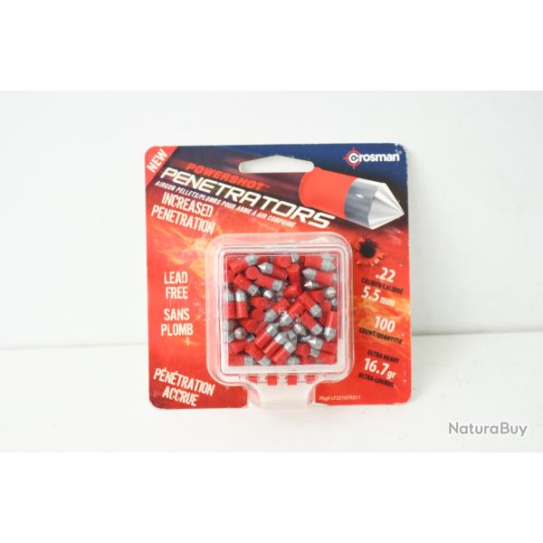 2 boites de 100 Crosman Penetrators cal. 5,5