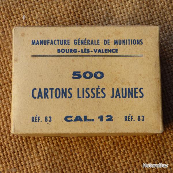 Bo�te de 500 cartons liss�s calibre 12