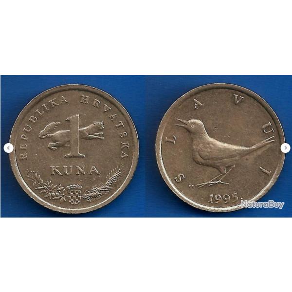 Croatie 1 Kuna 1995 Piece Oiseau