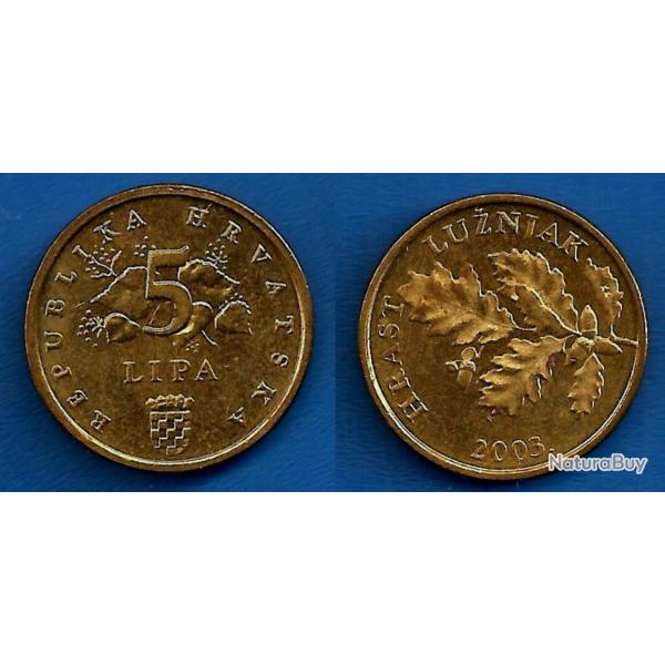 Croatie 5 Lipa 2003 Piece Feuille