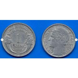 France 1 Franc 1957 Morlon Piece Aluminium De Francs