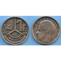 Belgique 1 Franc 1989 Piece Francs Roi