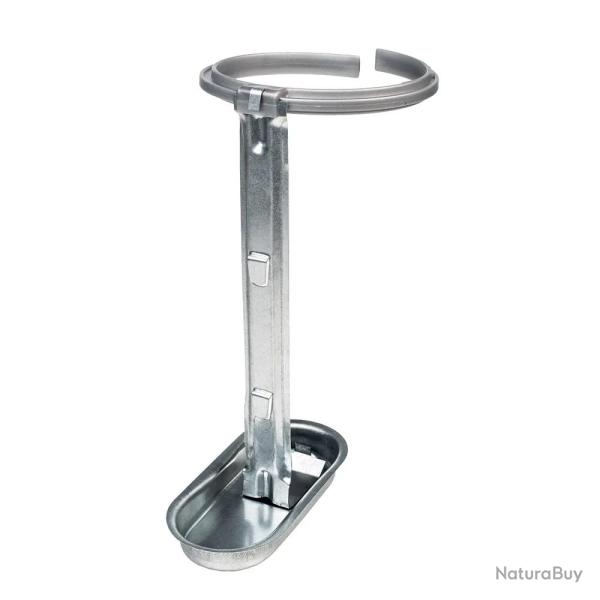 Lot de 2 abreuvoirs porte-bouteille pour cages en plastique gris - NOVITAL
