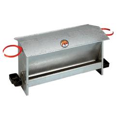 Mangeoire volailles 10kg avec 2 portes bouteilles - T&ocirc;le galvanis&eacute;e - NOVITAL