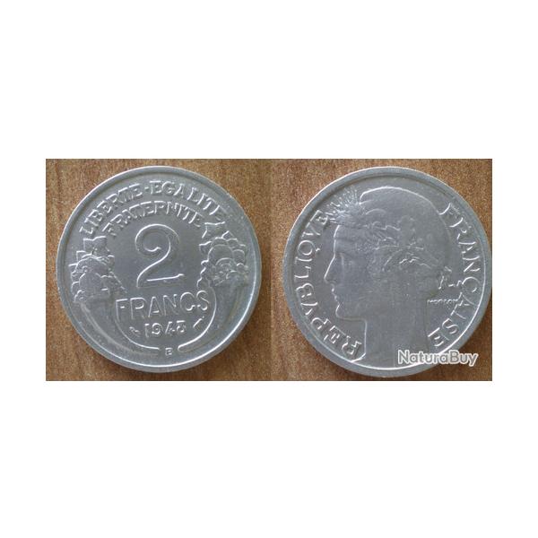 France 2 Francs 1948 B Neuve Morlon Piece Aluminium Francs