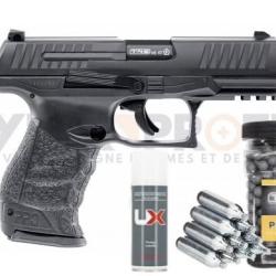 Pack Walther PPQ M2 T4E BLACK - Pistolet Balle Caoutchouc cal. 43