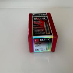Bo&icirc;te de 100 balles Hornady ELDX 7mm 162grs