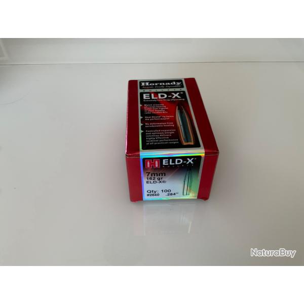 Bo�te de 100 balles Hornady ELDX 7mm 162grs