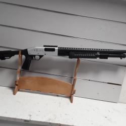 Fusil a pompe Rossi SR-12 chrome cal.12/76 synthetique can.61cm