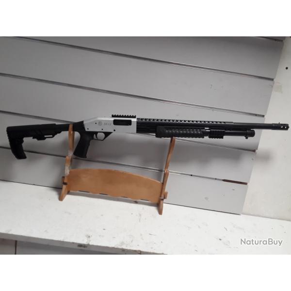 Fusil a pompe Rossi SR-12 chrome cal.12/76 synthetique can.61cm