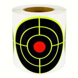 200 Cibles Rondes R&eacute;actives Autocollantes 76mm Fluorescentes Tir Sportif Pr&eacute;cision Carabine