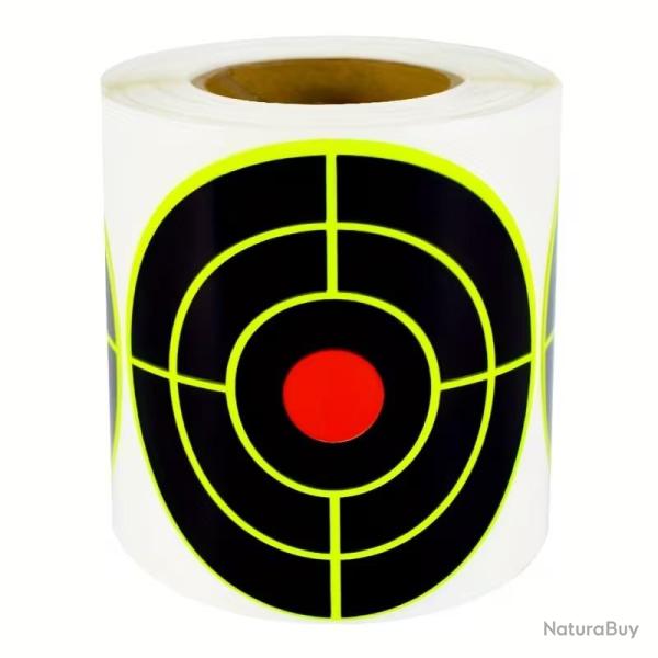 200 Cibles Rondes R�actives Autocollantes 76mm Fluorescentes Tir Sportif Pr�cision Carabine