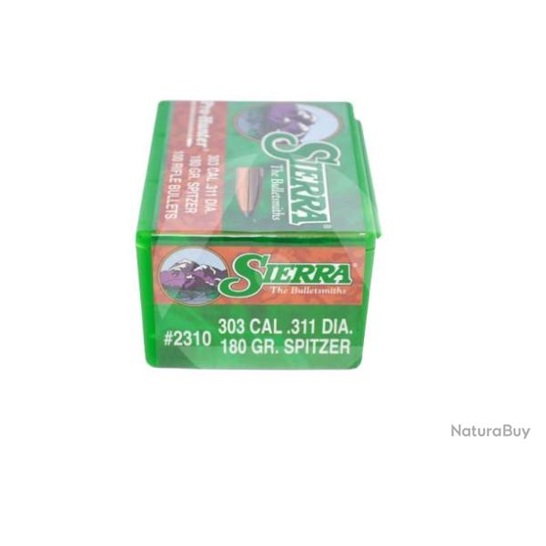 Ogives SIERRA calibre 303 311 diam 7.7mm 180gr SPITZER x100
