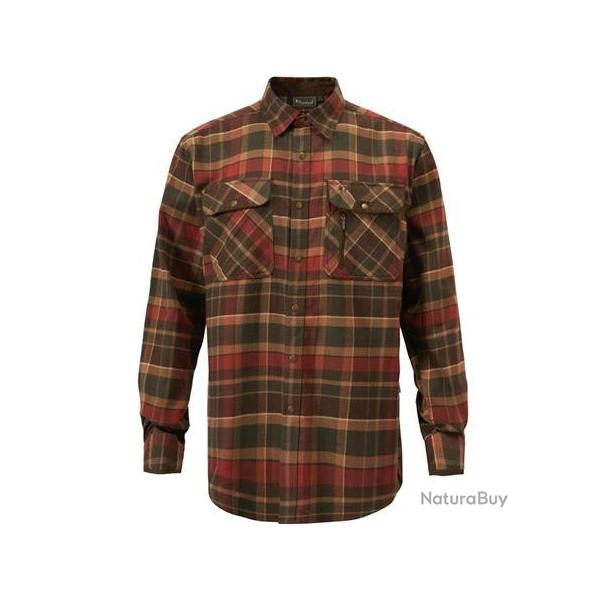 Chemise � manches longues pour hommes Pinewood Prestwick Exclusive - Vert/Terre cuite