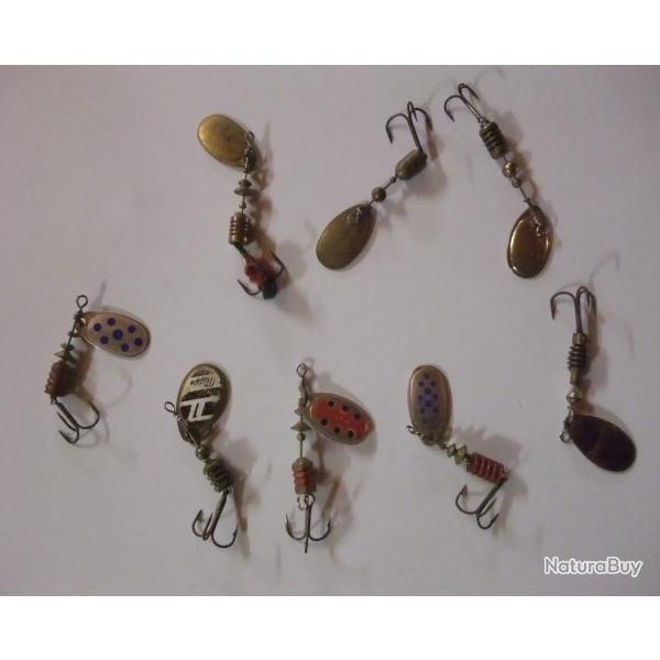 Lot de 8 cuillers de p�che taille N� 1 pour la truite et autres carnassiers