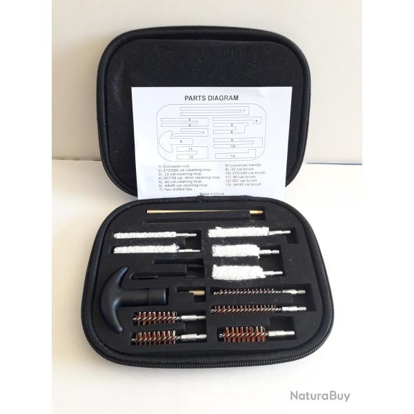 Kit nettoyage multi-calibres 22 - 45
