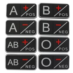 PATCH PVC GROUPE SANGUIN NOIR AB+
