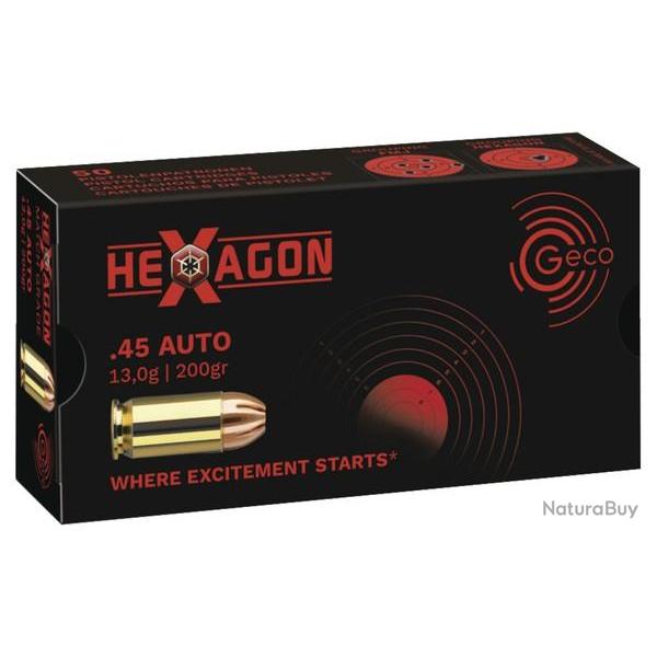 Cartouches Geco Cal.45ACP Hexagon