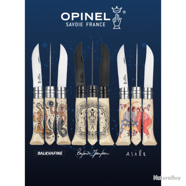 Opinel Pack de 3, N�8 �dition Cosmos - Collection Artiste Exclusive