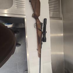 Carabine MAUSER 66S et lunette Zeiss Diavari Z 1,5x6x42 amovible montage &agrave; crochets.