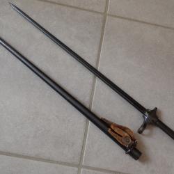 Baionnette de cycliste, Mdle 1900 SUISSE pour k11 ou K31 avec fourreau fer