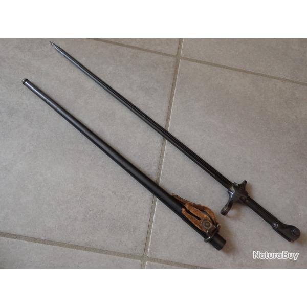 Baionnette de cycliste, Mdle 1900 SUISSE pour k11 ou K31 avec fourreau fer