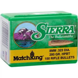 Ogives SIERRA 8mm 323 diam 200gr HPBT Match x100
