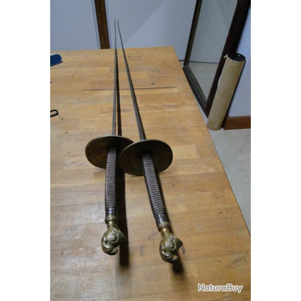 belle paire d'�p�es d'escrime ou de combat