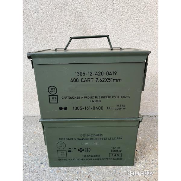 Lot de deux caisses � munitions vides