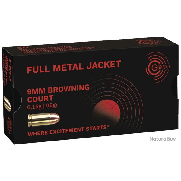 Cartouches Geco 9mm court FMJ