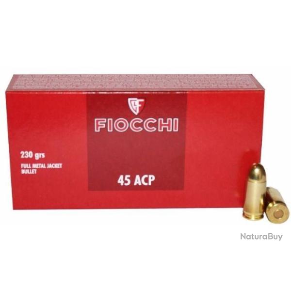 Cartouches Fiocchi Cal.45ACP FMJ 230 Grs