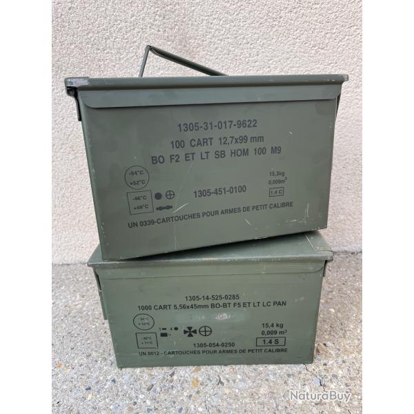 Lot de deux caisses � munitions vides green