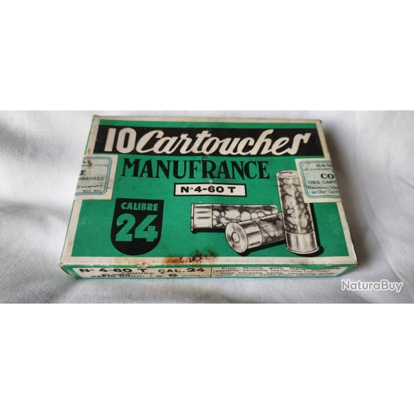 boite de 10 cartouches de collection manufrance calibre 24