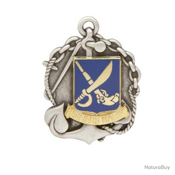 Insigne de b�ret argent� Fusilier Marin